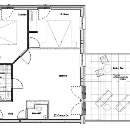 公寓 Meeresblick Strandwohnung A Ref 23 巴贝